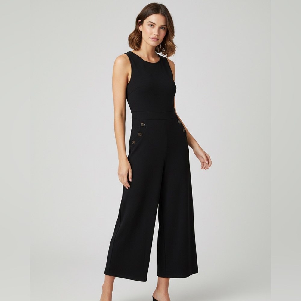 Elegant Black Sleeveless Jumpsuit